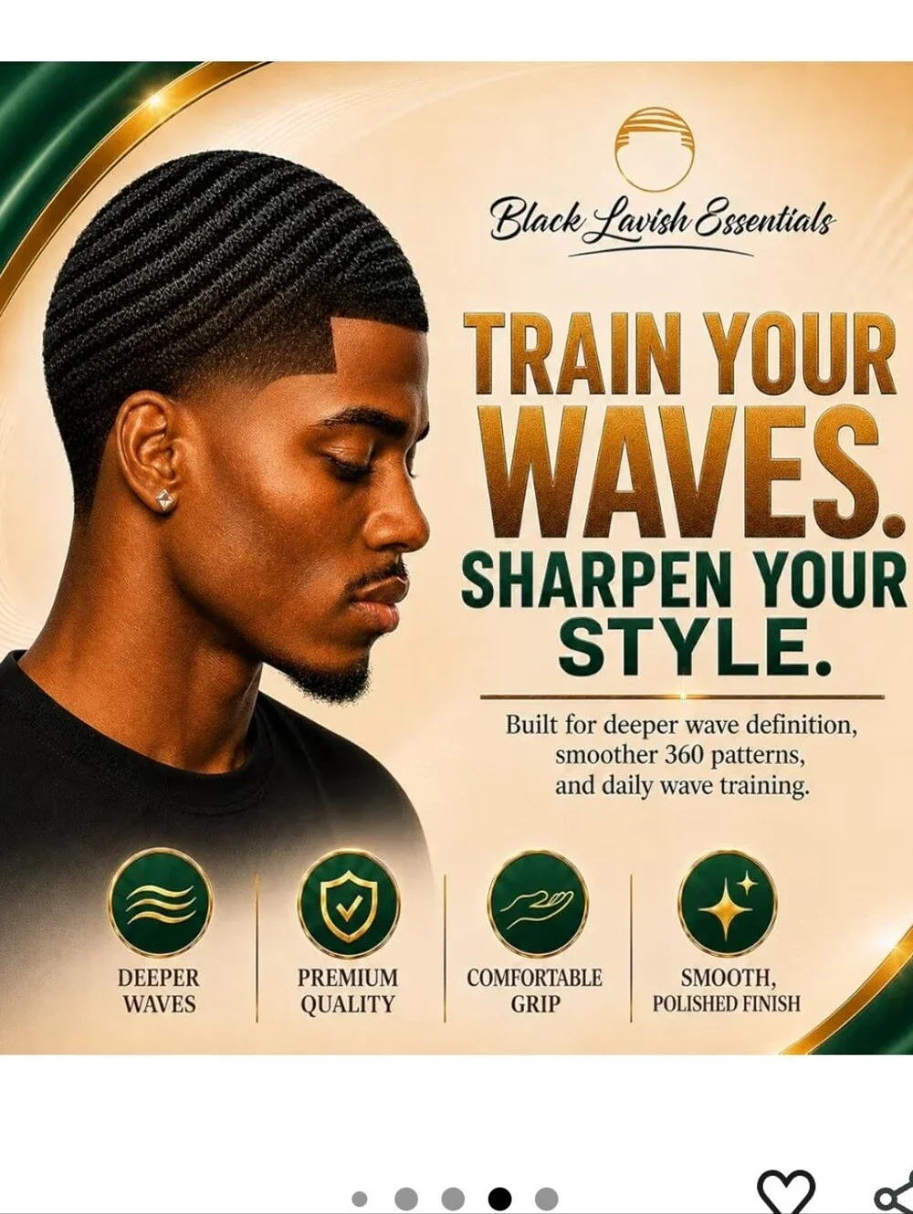360 Wave Brush Soft Boar Bristles